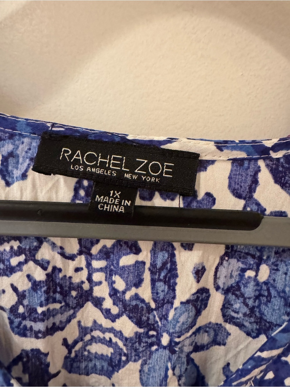 Rachel Zoe Royal Blue & White Floral Print Dress